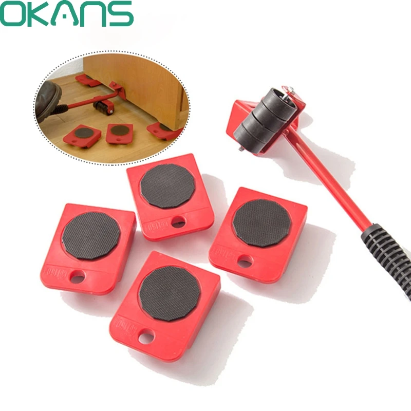 

5pcs Furniture Transport Roller Set Removal Lifting Moving Tool Heavy Move House