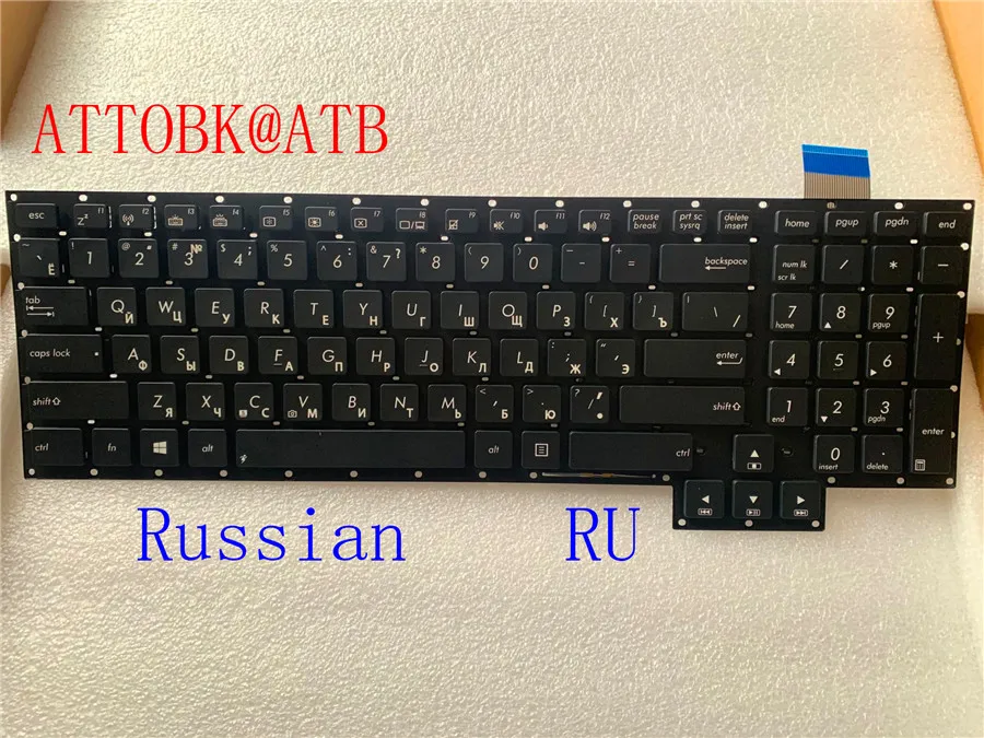 Teclado Russo Inglês para Asus Teclado Preto com Iluminação de Fundo para os Modelos G750 G750j G750jh G750jm G750jw G750jx G750jz G750jy Novo