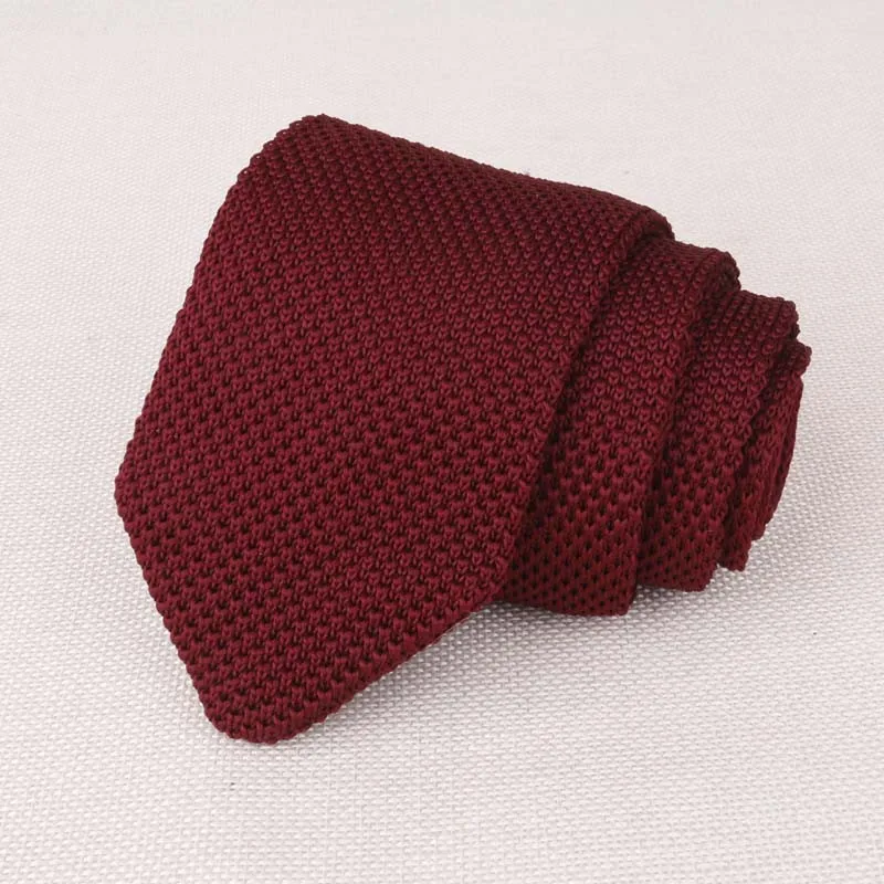 New Style Fashion Men's Solid Colourful Tie Knitted Woven Ties Necktie Normal Slim Classic Men's Suits Narrow Neckties