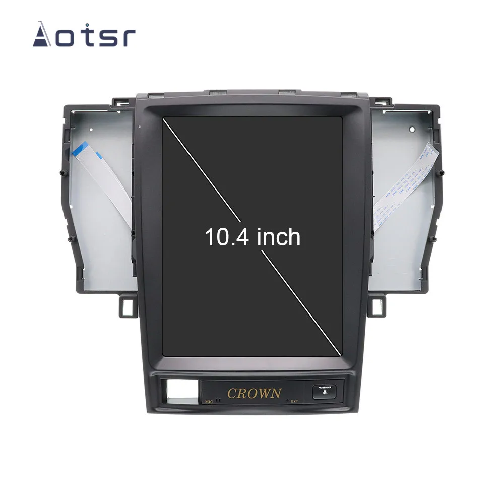 AOTSR 10,4 дюймов Android 8,1 Tesla стиль HD экран Автомобильный gps навигатор для TOYOTA CROWN 12th головное устройство мультимедийный плеер wifi