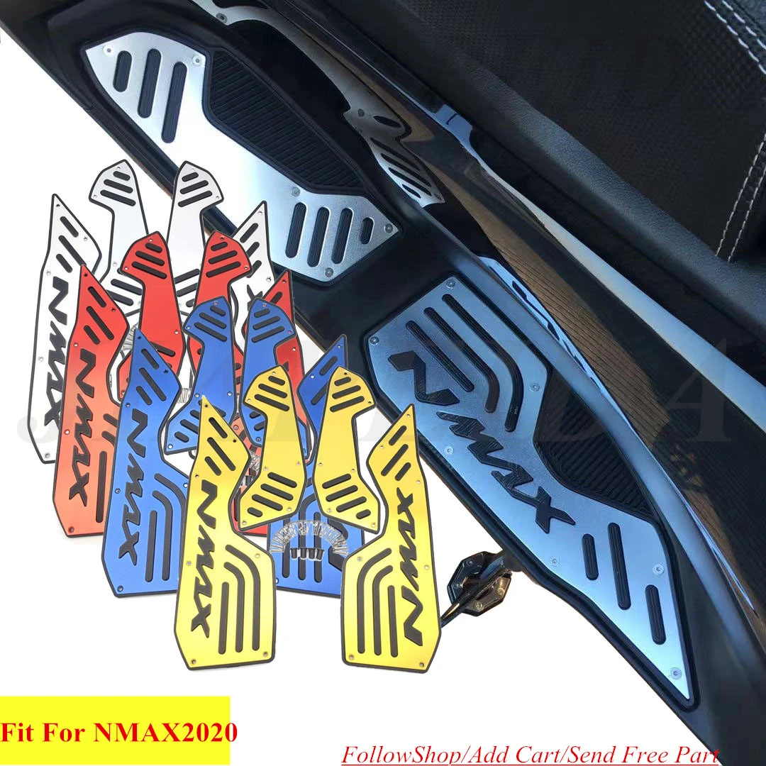 Modified Motorcycle Cnc Aluminum Nmax2020 Nmax155 Footrest Footrests Foot Board Footboard Plate For Yamaha Nmax155 Nmax 2021 Foot Rests Aliexpress
