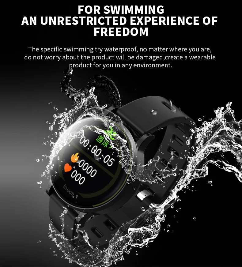 Модные женские Смарт-часы IP67 водонепроницаемый монитор сердечного ритма кровяное давление несколько спортивных смарт-часов спортивные женские часы трекер