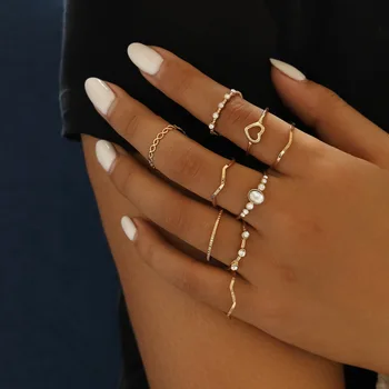 

Personality mix and match combination titanium steel ring female temperament fashion personality in the net red food ring ring