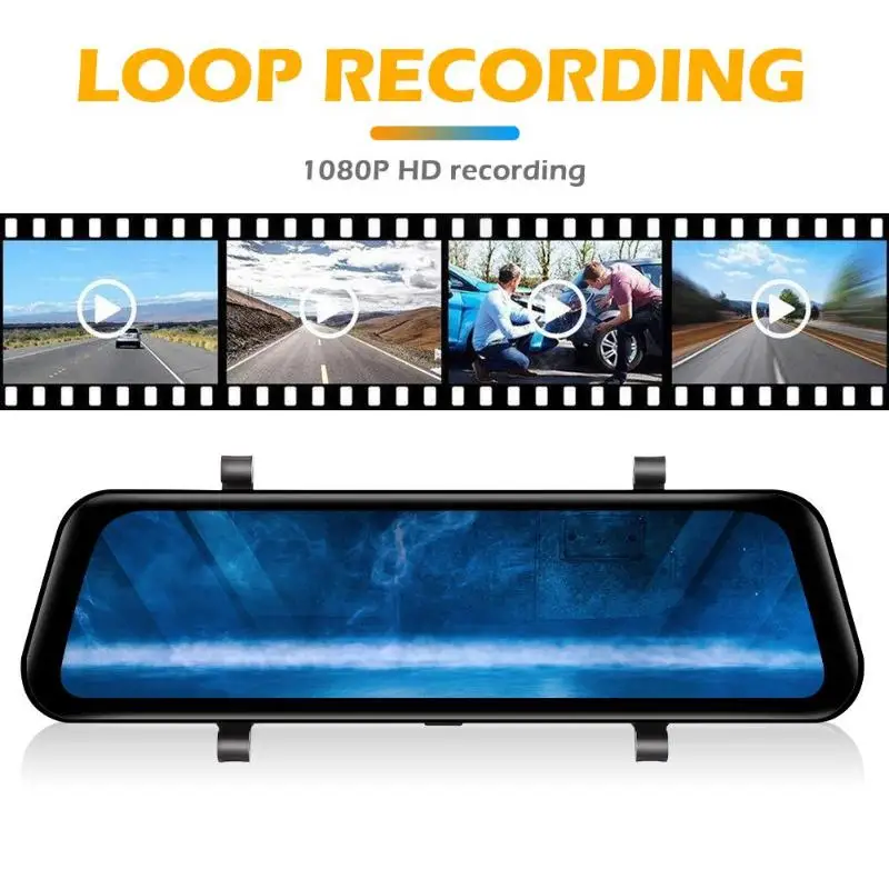 Phisung H60 HD 1080P Автомобильный видеорегистратор Камера поток зеркало заднего вида 9,66 ''ips 1080P привод Видео Авто рекордер Регистратор