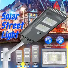 Grey 120W 240W 360W LED Solar Street Light PIR Motion Sensor Outdoor Lighting Villas Garden Wall Lamp