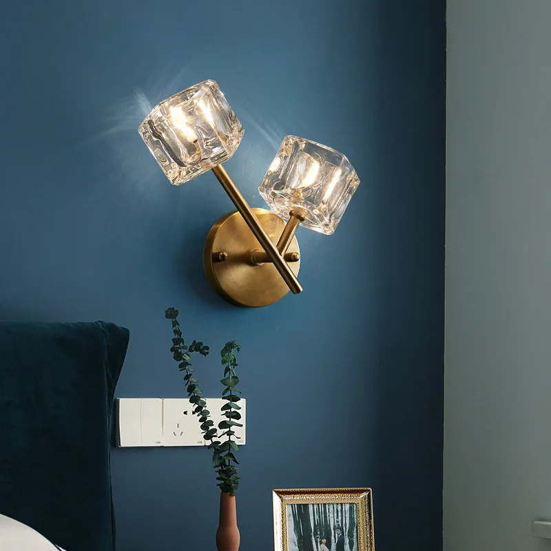 Новый Хрустальный настенный светильник FSS золотые Настенные светильники для