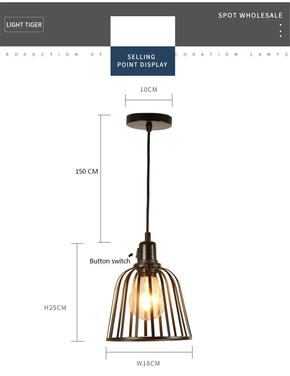 Nordic Design LED Pendant Lamp Loft Decor Edison Industrial Vintage Hemp Rope Iron Hanging Light Dining Room Home Lighting (10)