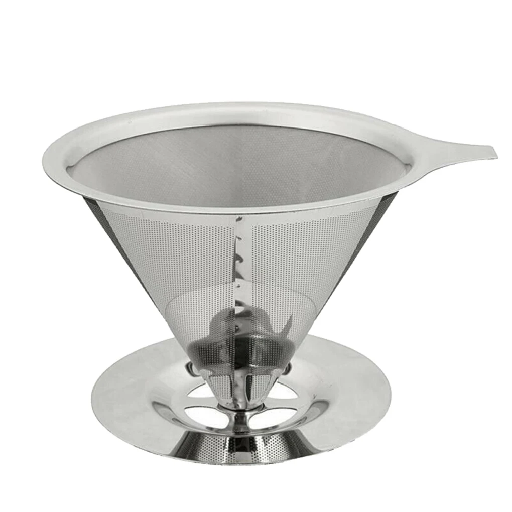 

Double Layer Stainless Steel Coffee Filter Holder Pour Over Coffees Dripper Mesh Coffee Tea Filter Basket Tools
