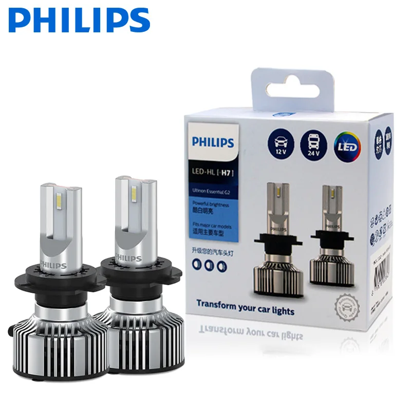 Philips Lamperphilips Led H7 Headlight Bulbs 20w 6500k High Low Beam 2-pack