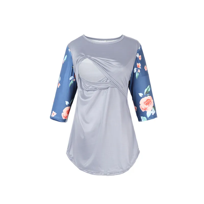 Emotion Moms/весенняя одежда для беременных с коротким рукавом, топ для кормления грудью, топы, свитер для вскармливания толстовки для беременных женщин