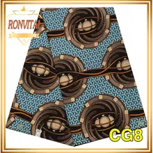 Восковая ткань RONVITAL CHYGAN, Африканский принт, материал, женское платье, сделай сам, восковая ткань в нигерийском стиле, хлопок, 6 ярдов/