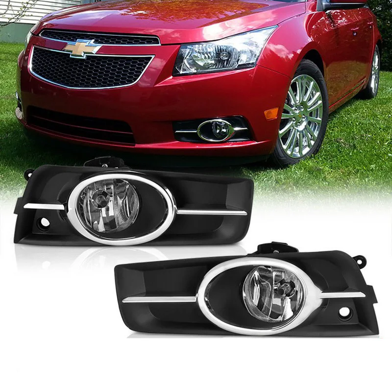 2011- Chevy Cruze Хром передний бампер вождения Противотуманные фары лампа+ Жгут+ переключатель