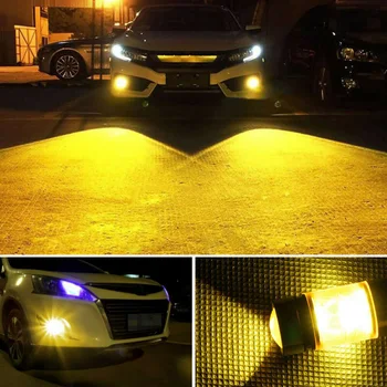 

Auto LED headlight Parts 2pcs H7 100W Fog Light Yellow 2323 Driving Bulb