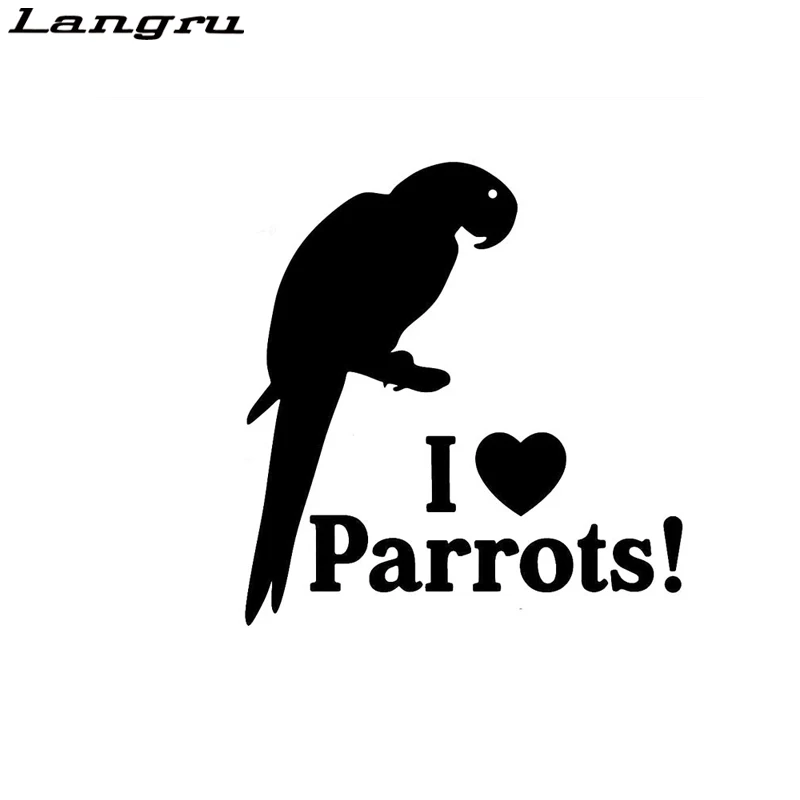 

Langru I Heart Parrots -Love Bird Pet Parrot - Car Vinyl Decal Sticker Car Accessories Jdm