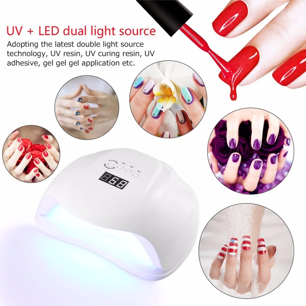 

Pro Gel Polish LED Nail Dryer Lamp Motion Infared Sensor 36 LED/UV Curing Lamp with LCD Screen Timer Setting JP US EU UK Plug