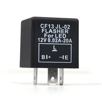 

12V Electronic LED Flasher Blinker Relay 3 Pin CF13 JL-02 Automobile Turn Signal Light Flasher Commonly Shockproof Interior Part