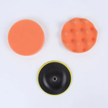 

19Pack Buffing Sponge Polishing Pad 3 +Drill Adapter Set Car Polisher Buffer D2