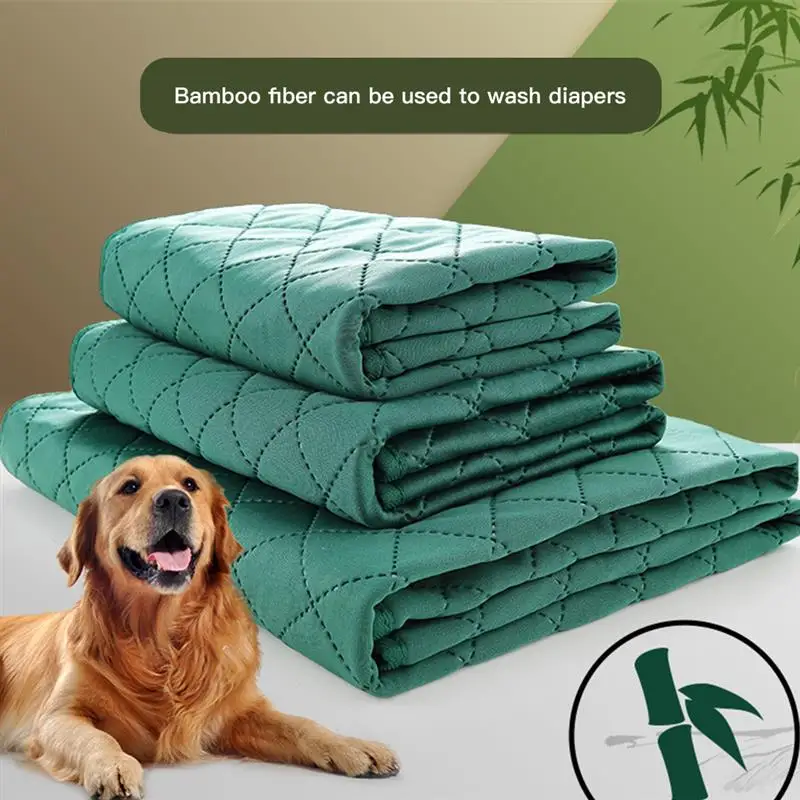

Pet Natural Bamboo Fiber Deodorant, Urine And Moisture Proof Washable Diaper Pad Waterproof Pet Pee Mattress For Pet Dog Cat