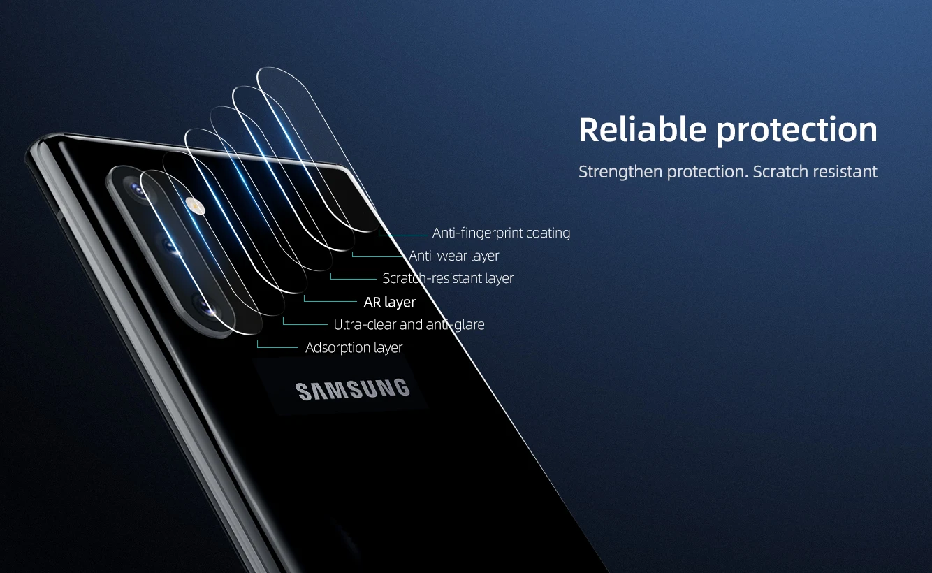 Задняя камера Объектив Закаленное стекло для samsung Galaxy Note 10 Nillkin камера протектор HD AR пленка для samsung Note 10 Plus 10