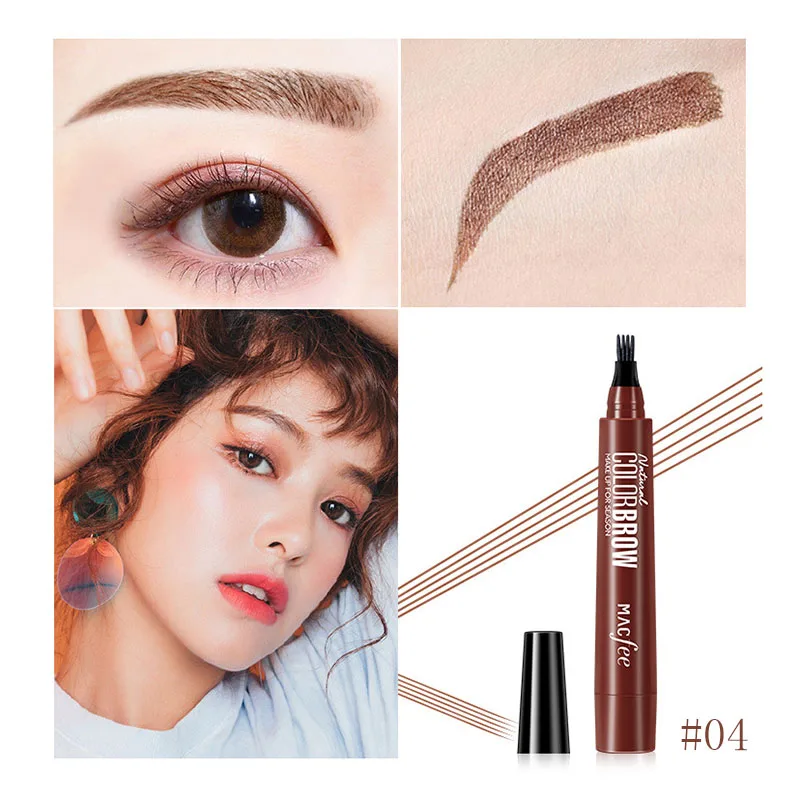 Natural Waterproof Microblading Eyebrow Tattoo Pen Fine Sketch Enhancer Fork Tip Eyebrow Pencil 4 Points Eyebrow Pen TSLM2 Natural Waterproof Microblading Eyebrow Tattoo Pen Fine Sketch Enhancer Fork Tip Eyebrow Pencil 4 Points Eyebrow Pen TSLM2