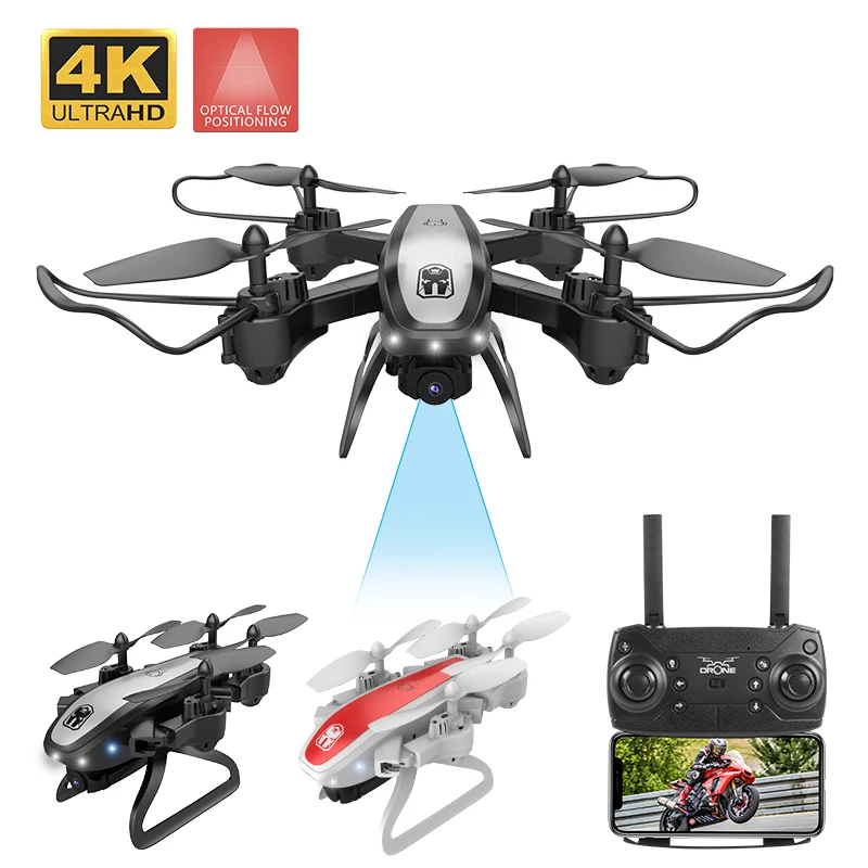 Беспилотный Дрон NewRC с камерой HD 4K FPV Дрон оптическое позиционирование потока умный Квадрокоптер Радиоуправляемый вертолет Голосовое управление селфи Дрон