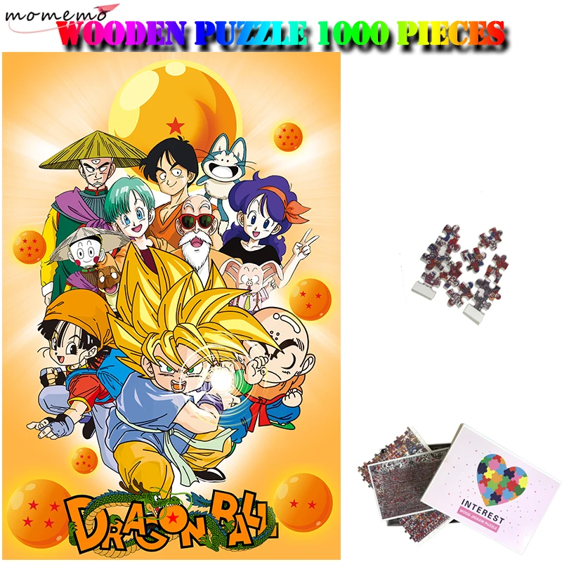 

MOMEMO Little Son Goku Picture Puzzles Classcal Anime 1000 Pieces Cartoon Wooden Jigsaw Puzzle Customized Adults Kids Puzzle Toy