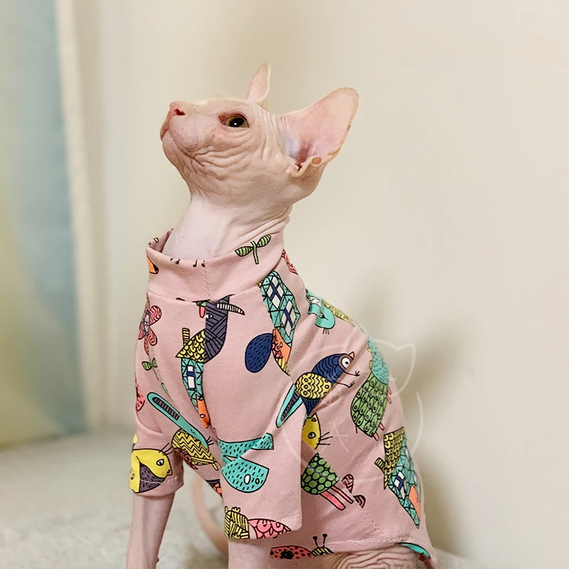 Футболка Meow Deven одежда для сфинкса кошек без волос товары домашних животных и