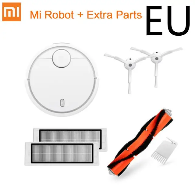 Add Extra Parts EU Xiaomi mi робот-пылесос для дома, автоматический подметальный очиститель пыли для ковров, умный планируемый Wifi mi jia App, пульт дистанционного управления - Комплект: Add Extra Parts EU