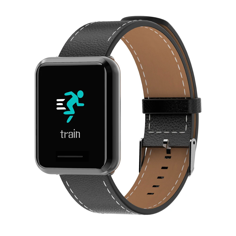 Постоянный дисплей экран Smartwatch IP67 водонепроницаемый смарт-часы фитнес-трекер Видимый под солнцем шагомер для iOS Android