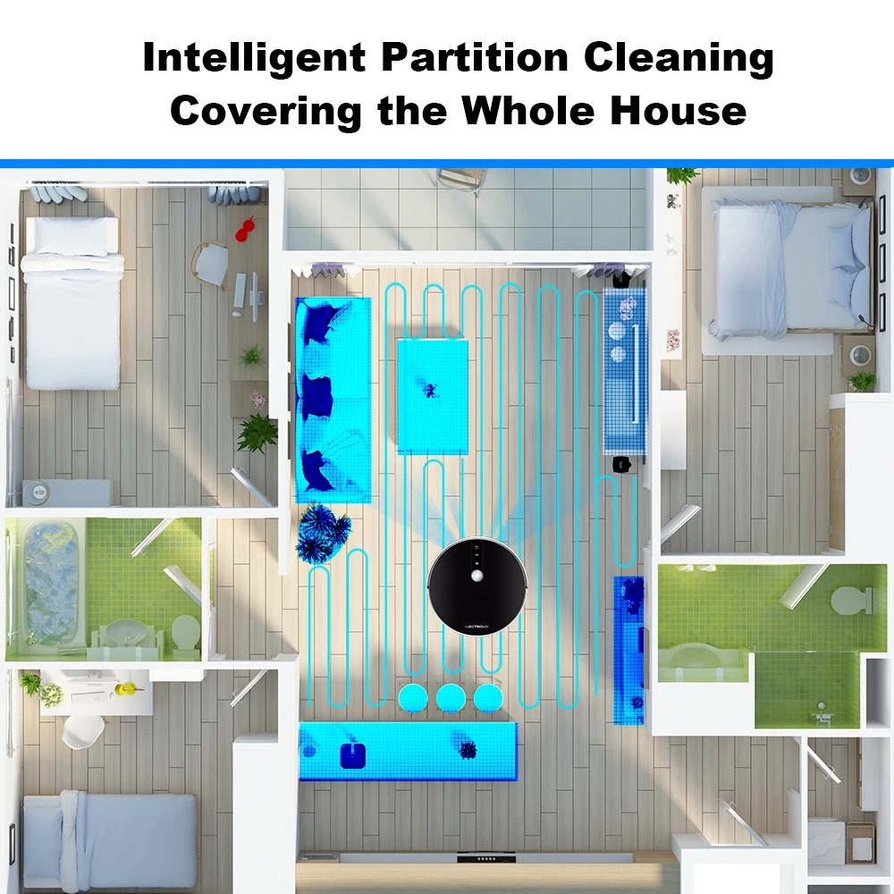 (Werbe-Code:WESC20) Roboter-Staubsauger LIECTROUX C30B,KI-Kartennavigation,superintelligente Partition,mit Speicher,WiFi-App,intelligentes Nasswischen,Desinfektion,funktioniert mit Alexa und Google Assistant