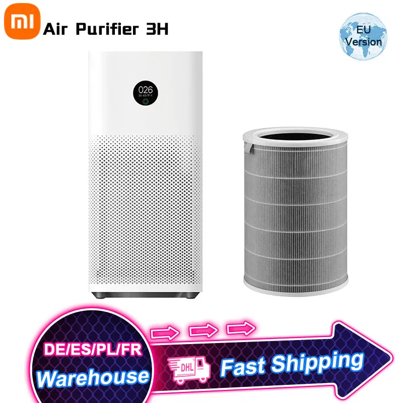 EU Version Xiaomi Air Purifier 3H OLED Display Xiomi Mijia Air Purifier