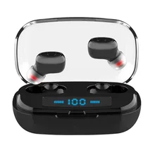 TWS беспроводные мини-наушники Bluetooth 5,0 с дисплеем, беспроводная гарнитура, водонепроницаемые спортивные Беспроводные наушники с зарядным устройством