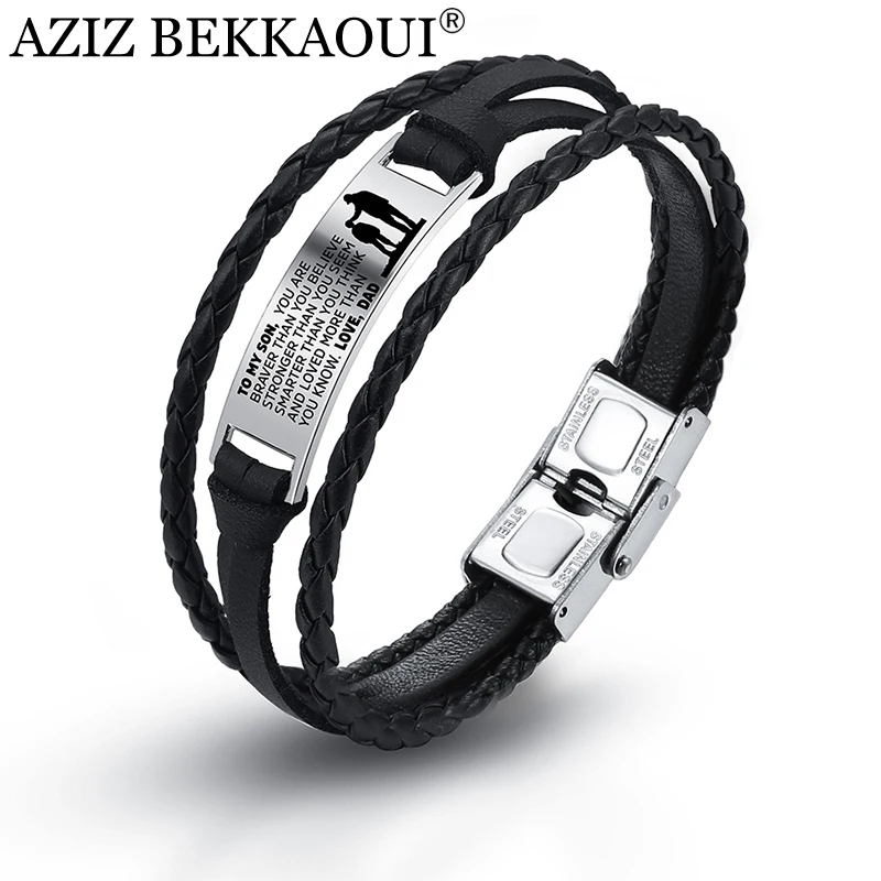 Bracelet Jewelry Black Fashion Bracelet Men Diy Stainless Steel
