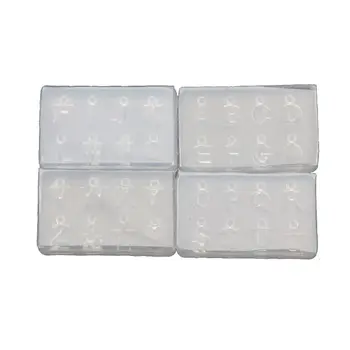 

4Pcs A-Z English Letter Pendant Mold Kit Alphabet Pendant UV Resin Silicone Mold Q0KE