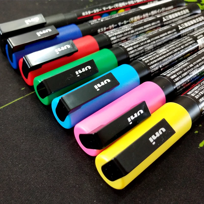 Uni Posca PC 3M ручка маркер со средним цилиндрическим наконечником граффити цветные