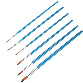 

6pcs Nylon Hair Pen Tip Painting Brush Good Water Absorption Watercolor Gouache Pen Set Art Supplies For Watercolor Oil Painting