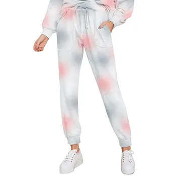 

women fashion trousers Leggings Women Sweatpants Elastic Waist Activewear Jogger Pockets Pants Beam feet trousers Free Shipping