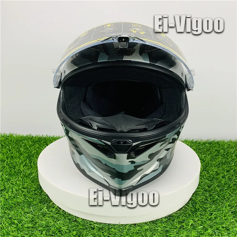 Casco moto integrale Pista GP R 70 Anniversary casco mimetico equitazione  Motocross Racing casco moto|Helmets| - AliExpress