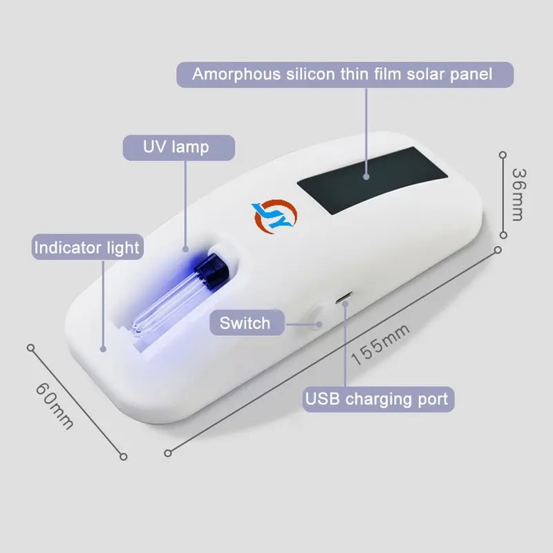 

UV Light Toilet Sterilizer Closestool Ultraviolet Light Sanitizer with Intelligent Sensor Rechargeable Solar Power#