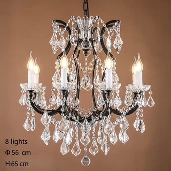 

Nordic Loft Pendant Lamps Light Vintage Big Crystal Chandeliers Lustre Hanging Lamp E14 LED Lighting Kitchen Living Room Bedroom