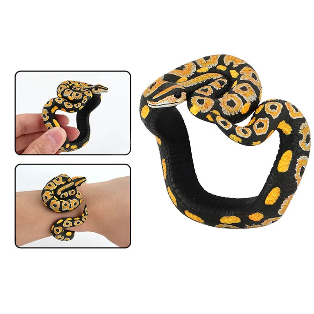 Novelty toy simulation snake resin fake snake bracelet scary rattlesnake cobra horror funny birthday party toy joke prank gift