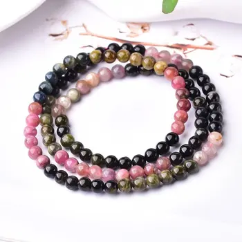 

Pure‬ original rainbow tourmaline bracelet joyero armband zilver kralen armband dames armbandjes cadena pulcera joyeria fina
