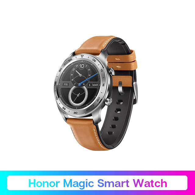 Huawei часы magic Honor часы Magic SmartWatch сердечного ритма водонепроницаемый трекер сна трекер рабочий SmartWatche - Цвет: Silver Watch