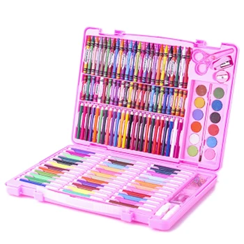 

150 Color Children'S Watercolor Pen Crayon Gouache Set Art Painting Brush Gift Box Crayon Color Pencil Set