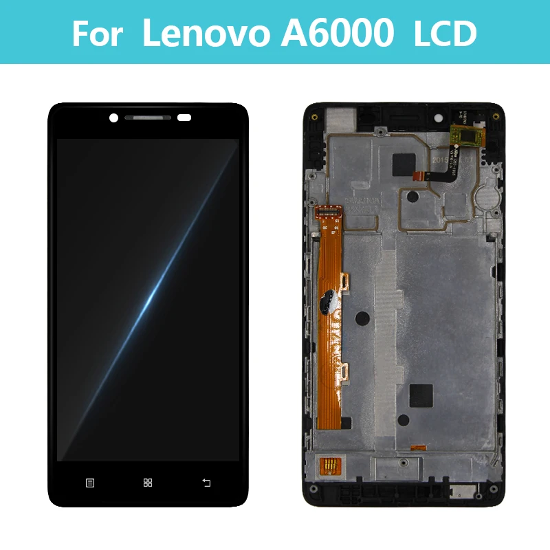 5," для lenovo A6000 K30 дисплей сенсорный экран дигитайзер с рамкой Замена для lenovo A6000 K3 K30-T ЖК-дисплей
