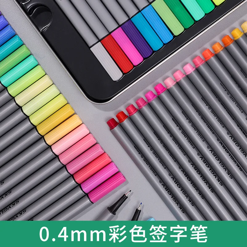 

Cross Border Amazon Hot Selling Multi-color Double Headed Line Drawing Pen 48 72 102 Color 0.4 Size Very Fine Signing Pen 860