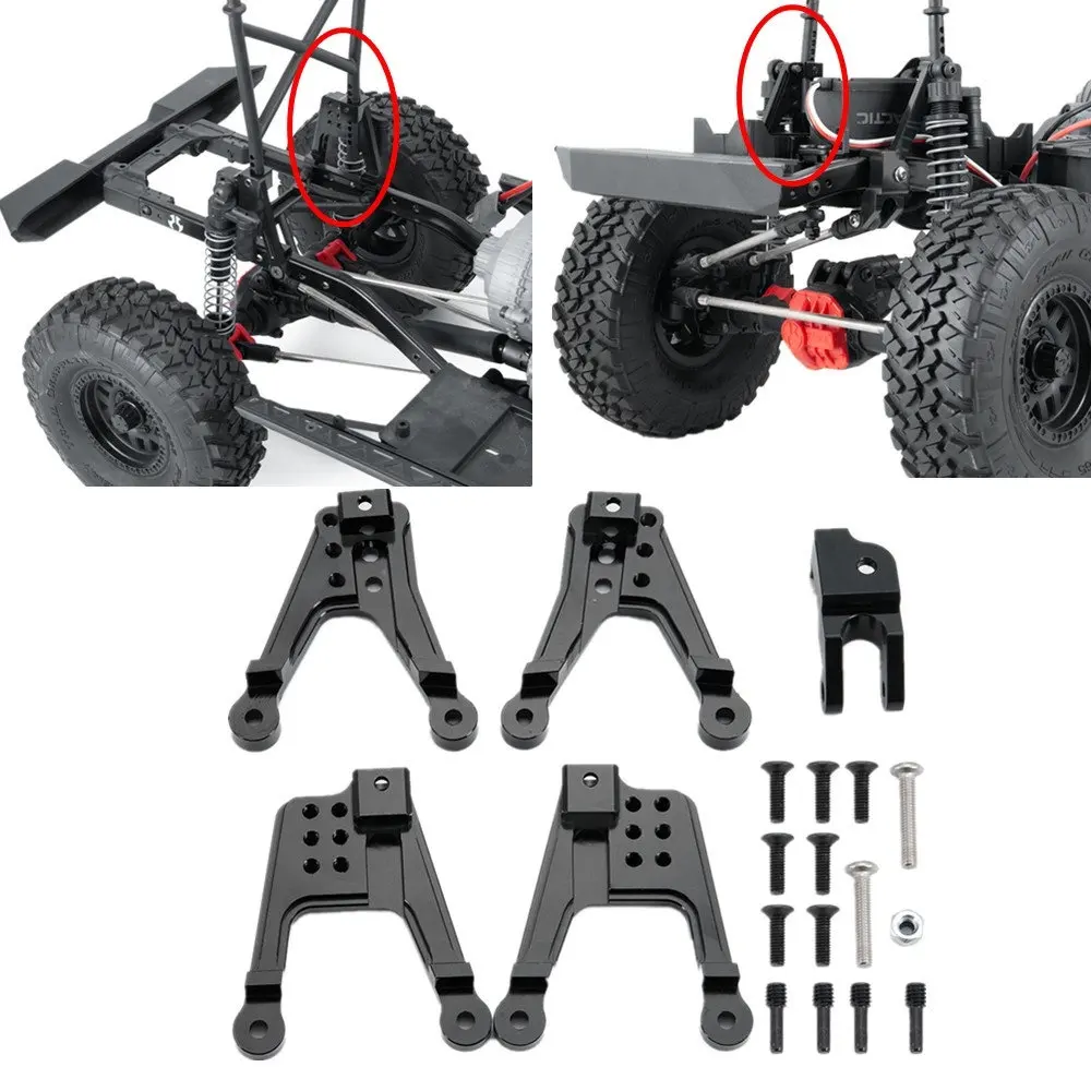 

YEAHRUN Aluminum Rear & Front Shock Mount Set Suspension Connection For 1/10 RC Axial SCX10 90046 Car