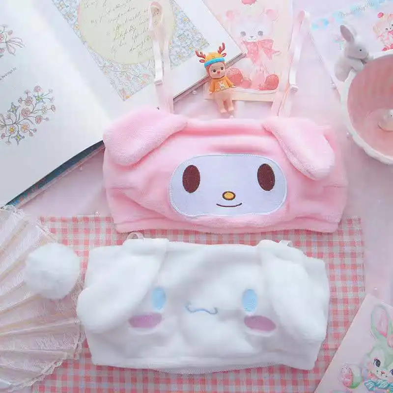 Pijama feminino Kawaii Anime, lindo conjunto de blusa de pelúcia e shorts  roupa de dormir linda Loli, Coelho branco B, G : : Moda