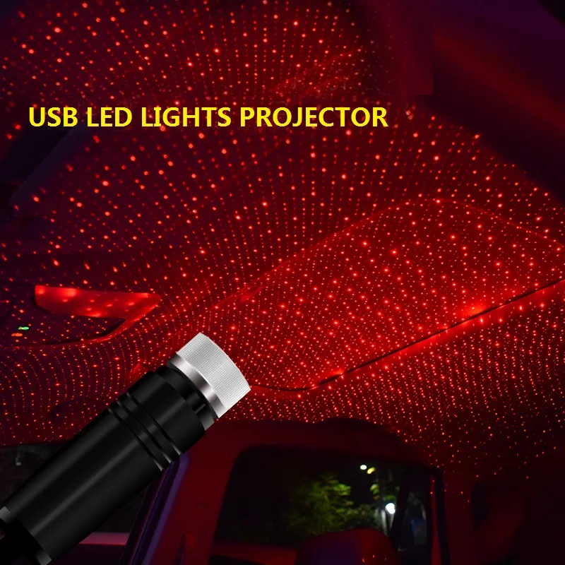 New LED Romantic USB Star Projector Lights Blinking Lamp for Cars Home Bar Wedding Decorative Atmosphere Glow Party