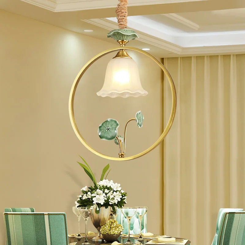 

full copper French rural bedroom restaurant contracted sitting room lamps and lanterns of study of atmospheric AD8811